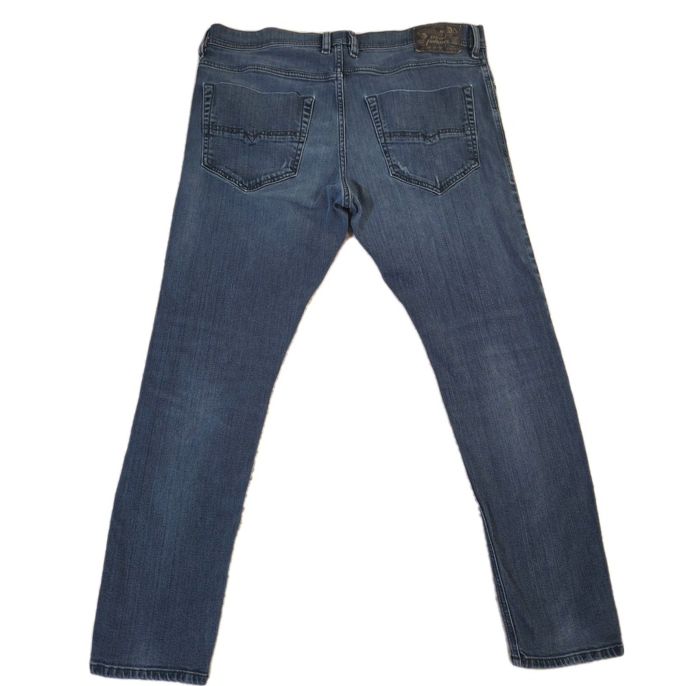 Diesel Tepphar Jeans Men's 36x30 Blue Denim Slim-Carrot 081AL Stretch Distressed - Picture 2 of 11